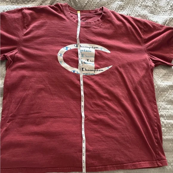 Champion Men's Maroon Logo Tee - Picture 6 of 7